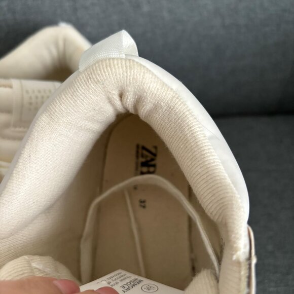 NWT Zara High Top Sneakers with Gems on Laces - Picture 6 of 8
